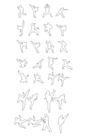 武功人物 CAD图块