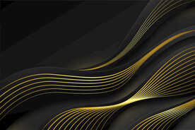 金色曲线黑色背景