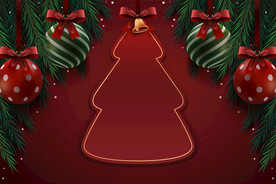 红色圣诞节背景