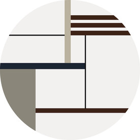 现代简约几何圆形地毯图案设计