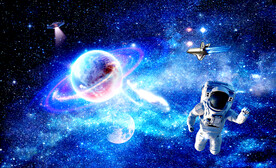 星空宇宙航天员吊顶图