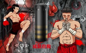复古怀旧拳击馆健身房背景墙壁画