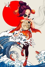 国风潮古代美女玄关装饰画