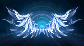 蓝色科幻网红背景墙