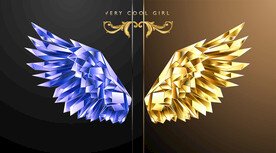 网红翅膀背景墙