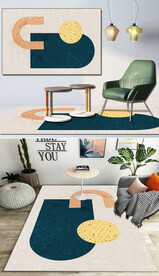 现代轻奢简约高档几何客厅地毯