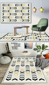 现代轻奢简约高档几何客厅地毯