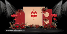 红色婚礼背景