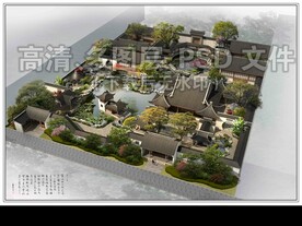 古建园林绿化航拍鸟瞰