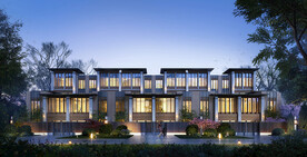 新中式联排别墅效果图