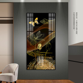 现代抽象客厅玄关装饰画无框画