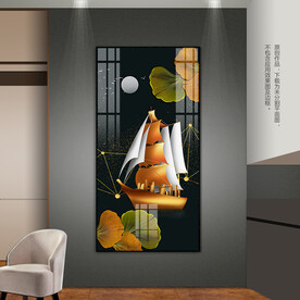 一帆风顺客厅玄关装饰画卧室挂画