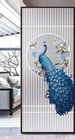 高清分层透明底屏风打印图