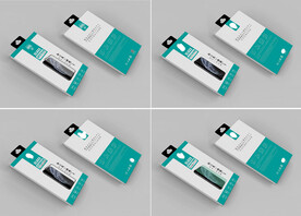 简约钢化膜包装盒彩盒设计