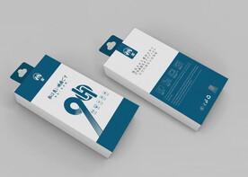 简约钢化膜包装盒彩盒设计