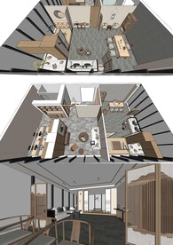 新中式办公室SU模型