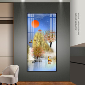 现代简约山水客厅装饰画玄关挂画