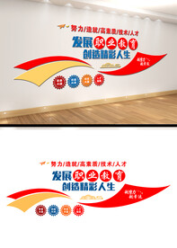 大气职业教育学校文化墙