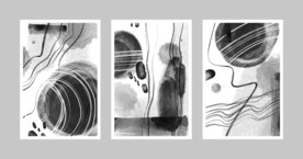 黑白抽象水彩水墨背景
