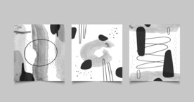 简约抽象黑白水彩背景