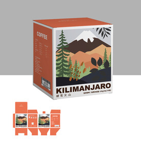 森系风挂耳咖啡包装盒设计