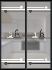 高清分层透明底推拉门玻璃打印图