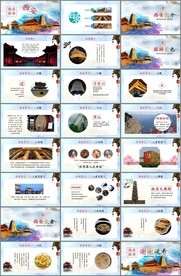 西安旅游景点美食介绍PPT模板