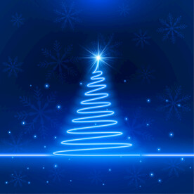 抽象发光圣诞树