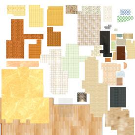 地面铺装高清彩平素材PSD