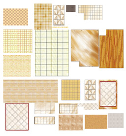 地面平面图块高清彩平素材PSD
