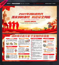 全国消防日展板