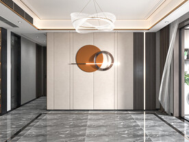 轻奢极简客厅背景墙