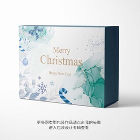 圣诞礼盒包装设计平面图