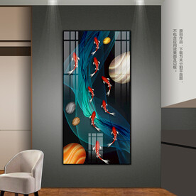 连年有余客厅玄关装饰画床头挂画