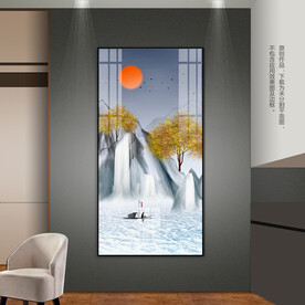 现代山水画客厅玄关床头装饰画