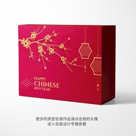 新年礼品盒带层平面图