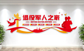 退役军人之家文化墙
