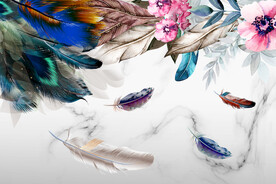 装饰画 晶瓷画 羽毛