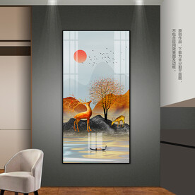 现代山水装饰画客厅玄关艺术挂画