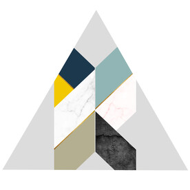 装饰画 抽象画 三角形