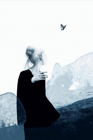 装饰画 抽象画 美女