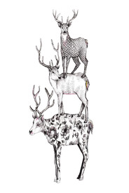 装饰画 抽象画 麋鹿