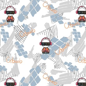 卡通 迷彩 太空人