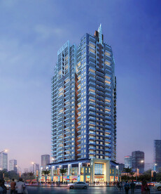 商住楼夜景效果图