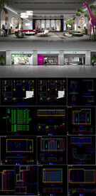 家居展厅CAD施工图 效果图