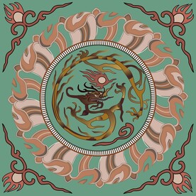 敦煌莫高窟29窟宋团龙卷瓣莲花