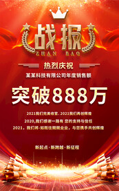 年终战报宣传海报