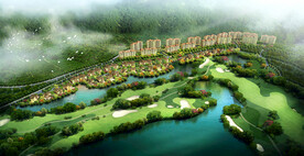 高尔夫度假酒店鸟瞰图