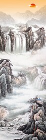 流水生财玄关