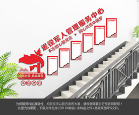 退役军人楼梯文化墙